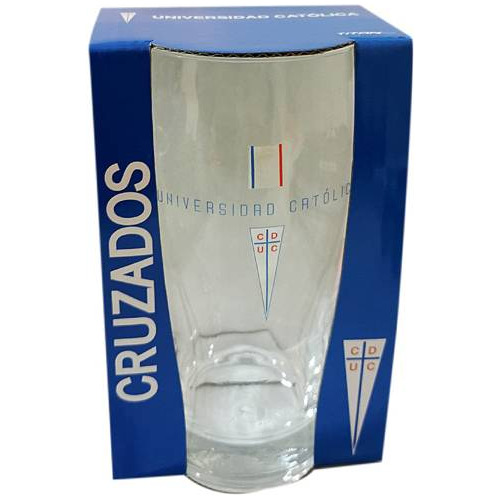 Vaso Vidrio Universidad Católica 530ml - Producto Oficial