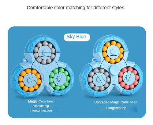 Juguete De Descompresión De Dedos Rotary Magic Bean Cube