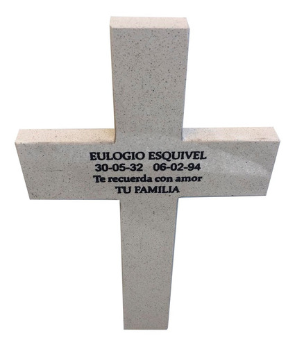 Imagen 7 de 8 de Cruz De Marmol Grabada Para Cementerio, 25x18cm.