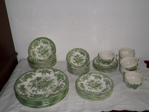 Antiguo Juego Vajilla Porcelana Inglesa Enoch Wedgwood 41 Pz