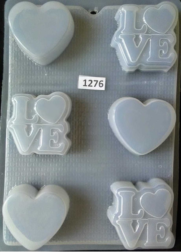 Molde Jabón, Gomita, Gelatina. Corazón Love Mod 1276