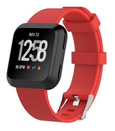 Pulseira Para Fitbit Versa Vermelho  - Película Brinde