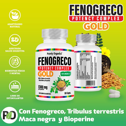 Imagen 5 de 6 de Fenogreco 1300mg | Potency Complex Gold | 90 Caps