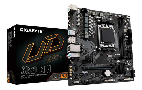 Placa Mãe Gigabyte A620m H Amd Am5 Matx Ddr5 Cor Preto