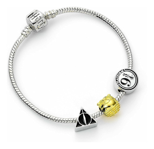 Harry Potter Pulsera Oficial Chapada En Plata 