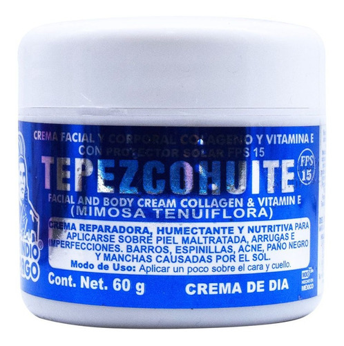 Crema Reparadora De Tepezcohuite De Día 60 G