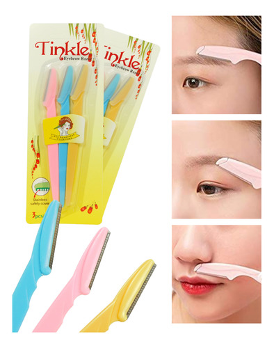 Perfiladores De Cejas X3 Cuchilla Fija Facial Quita Vello