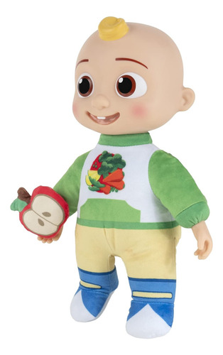 Cocomelon Snack Time Presenta Jj Doll Con Red Apple Plush -