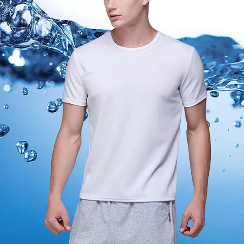 Camiseta Impermeable Hidrofóbica Antimanchas Para Hombre