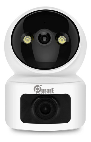 Camara Interior Doble Robotica Con Led Vision Nocturna Wifi Color Blanco