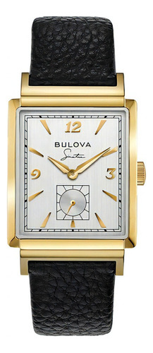 Relógio Bulova Sinatra My Way Quartz 97a158 rectangular