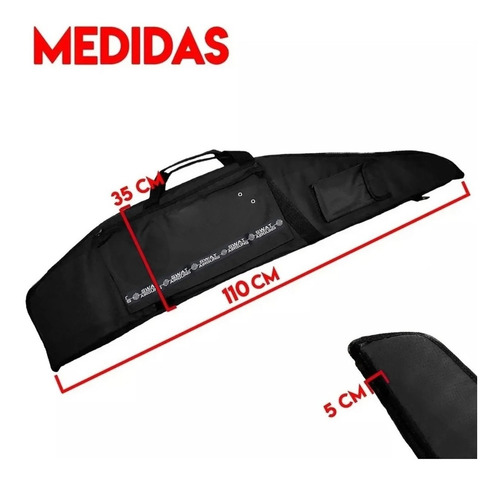 Imagen 3 de 10 de Funda Para Rifles Lujo Wild - 110 Cm Reforzada - Colores