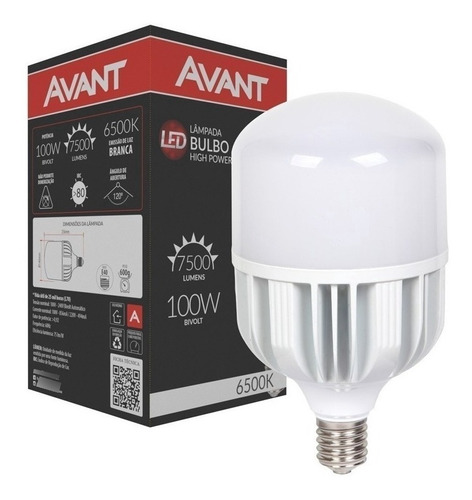 Lâmpada Led Bulbo 100w E40 6500k Alta Potência