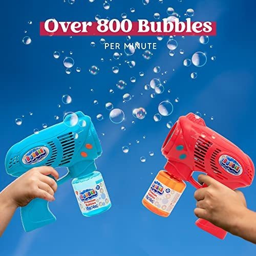Pistolas De Burbujas Con 2 Soluciones Para Niños