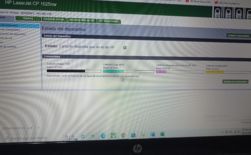 Conjunto De Engranes Hp Cp1025nw Funcional M175 - Rc2-9888 (Usado)