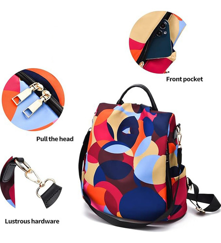 Mochila Mujer Moda Oxford Impermeable Antirrobo Para Mujer