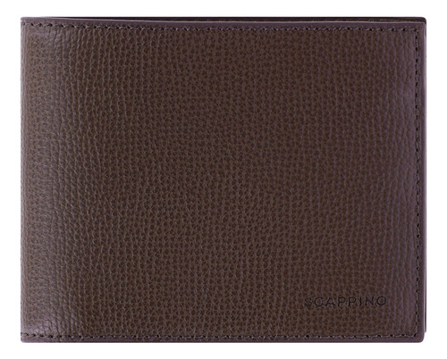Billetera Scappino 100% Piel 909 Color Café obscuro