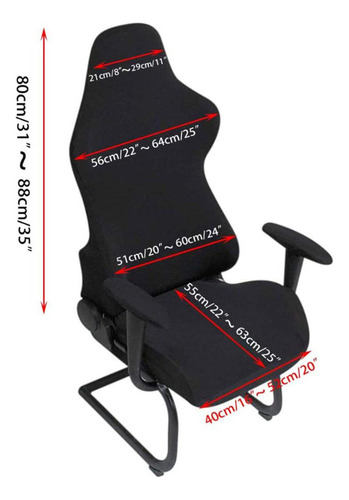 . Protector De La Silla Del Juego Del Sillón Suave De Negro