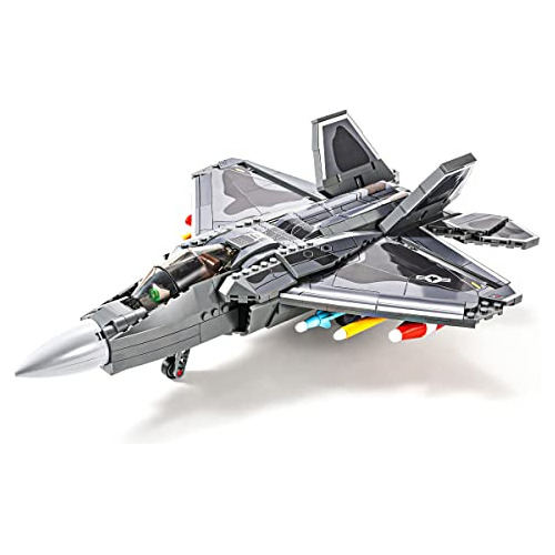 Set De Construcción De Avión De Combate F22 Raptor, 8...