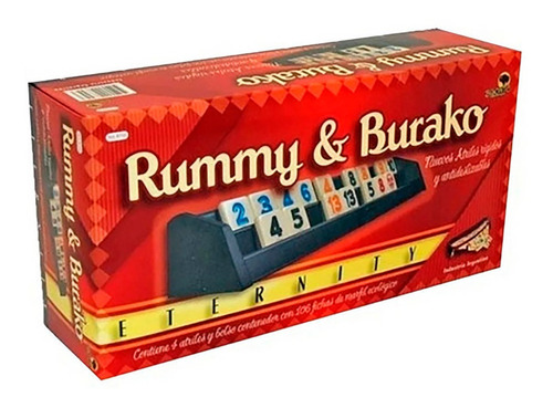 Rummy Burako Juego De Mesa Fichas Bajo Relieve 4 Jugadores