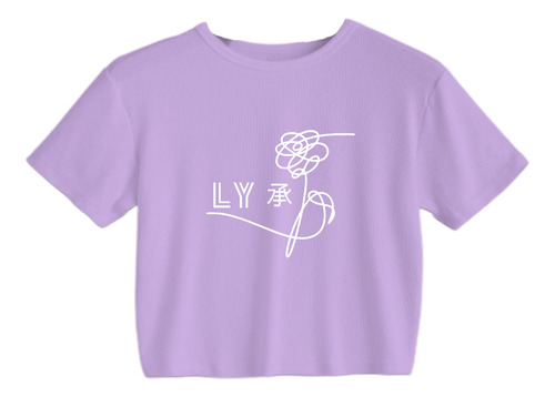 Crop Top Lila - Bts Love Yourself - Army Kpop