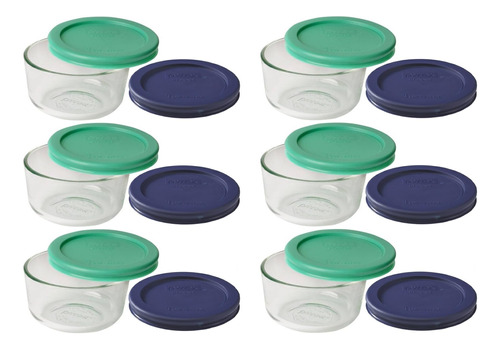 Pyrex Storage Plato Redondo De 1 Taza, Transparente Con Y De