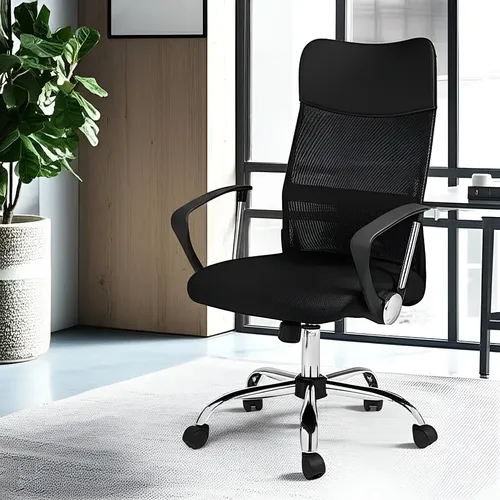 Cadeira Presidente Mesh Giratoria Preta - Mymax