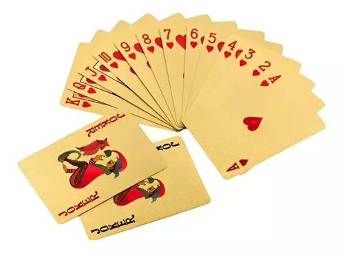 Baralho Jogo Cartas Buraco Truco Sueca Poker Dourado Gold