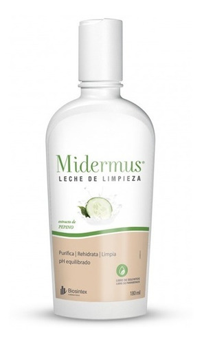 Midermus Leche De Limpieza Extracto De Pepino X 180ml