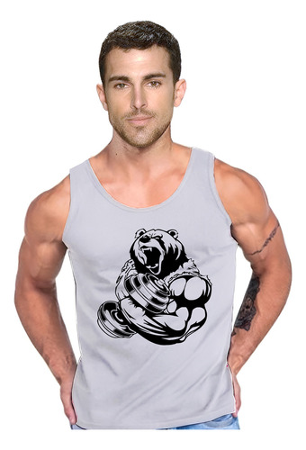 Polera Diseño Oso Gym Pesas Musculosa Tank  Life 