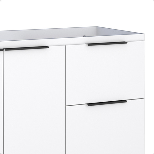 Bancada Gabinete Para Pia De 1,20 M Verona Branco 2 Portas
