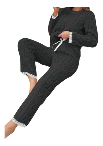 Pijamas De Felpa Trenzado Tallas S Y M Mujer
