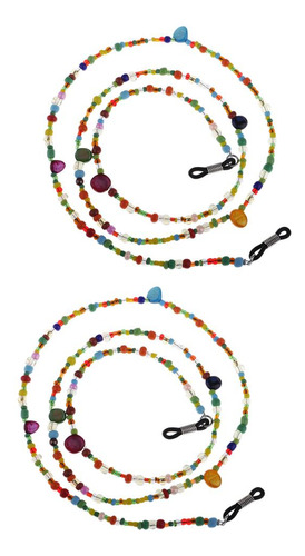 2x Bohemia Beads Eye Glasses String Holder - Boho Beaded