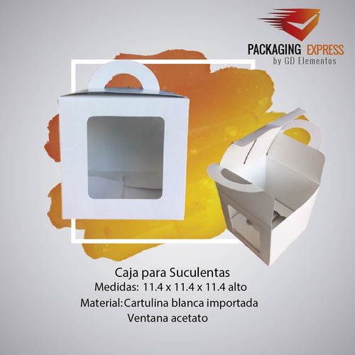 Caja Para Suculentas Regalos Souvenirs Pack X 50 C/ventana