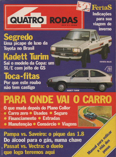 Quatro Rodas Nº358 Camper Envemo Pampa Saveiro Gl 1.8 Turim