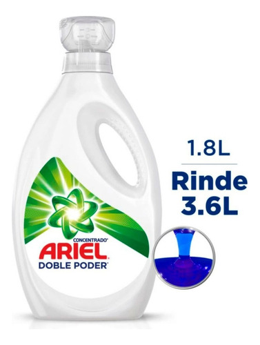 Pack 6 Botellas Detergente Ariel Concentrado Doble Poder