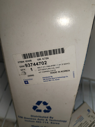 Kit De Tiempo Acdelco Palio 1.8 Meriva Corsa
