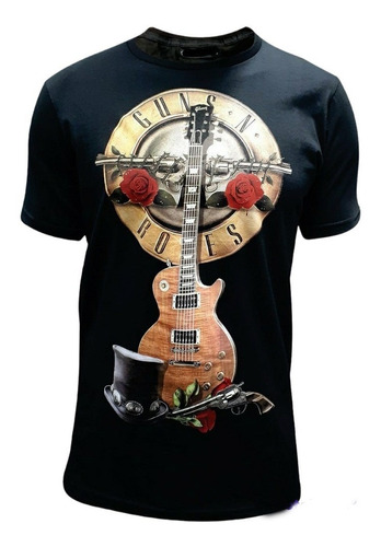 Remera Guns And Roses Guitarra Logo Brendy Store Rock 
