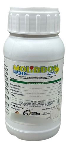 Molibdon Siner 490 - 250gr Fertilizante Molibdeno Activado
