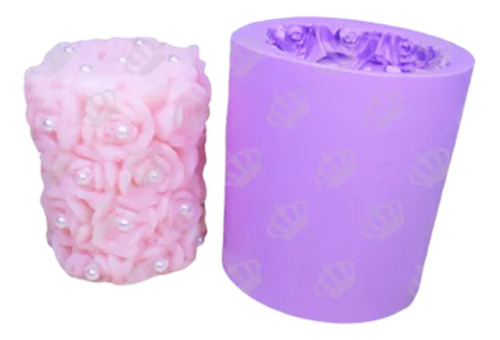 Molde Forma Silicone Tubo De Rosas