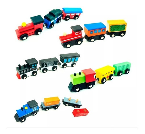 Imagen 5 de 5 de Pista Tren De Madera 48 Piezas Niños Juego Didactico Thomas