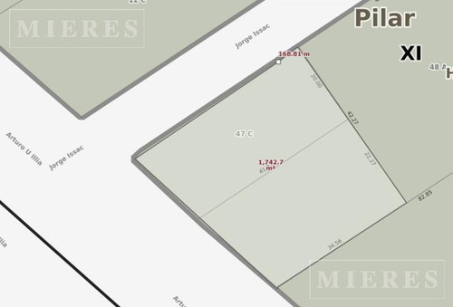 Imagen 3 de 3 de Excelente Terreno En Esquina De 1687 M2 Ruta 8 E Isaacs
