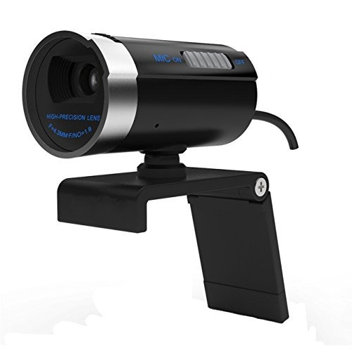 Ausdom Full Hd 1080p Webcam Webcam Con Micrófono, Negro