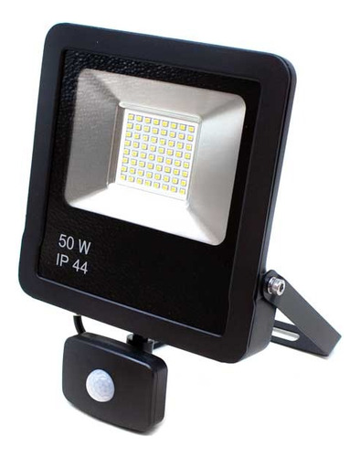 Foco Reflector Led Con Sensor De Movimiento Smd 50w Ip Plano