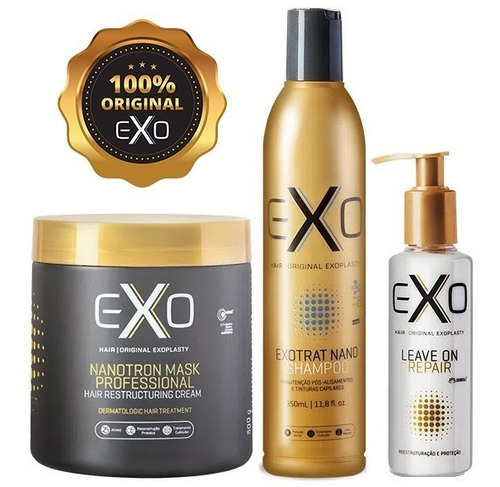 Exo Hair Nanotron Mask + Exotrat Shampoo + Leave On