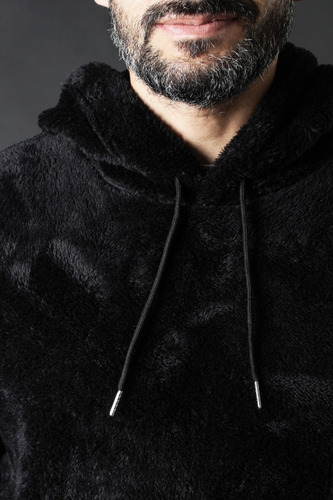 Imagen 3 de 5 de Buzo Canguro Hoodie C/capucha Y Piel Hombre No End 38019