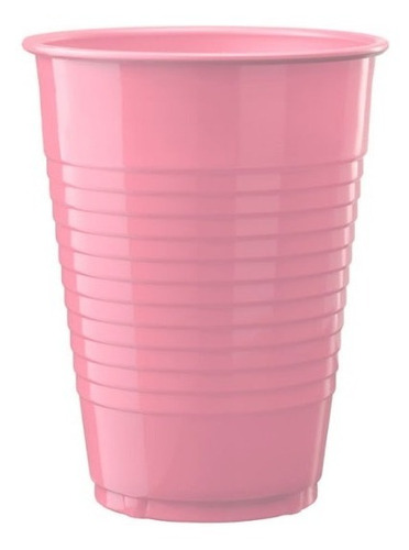 Pack 50 Uds Vaso De Plástico Con Diseño Unicolor