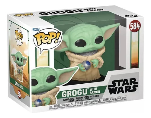 Funko Pop Grogu Con Armadura The Mandalorian #584 (Usado)