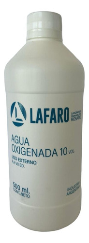 Agua Oxigenada 10 Vol Envase De 250 Ml Lafaro 