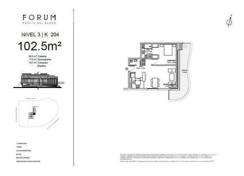 Vendo Apartamento De 1 Dormitorio Con Muebles Y Garaje, Renta Del 7% Aprox, Forum, Puerto Del Buceo